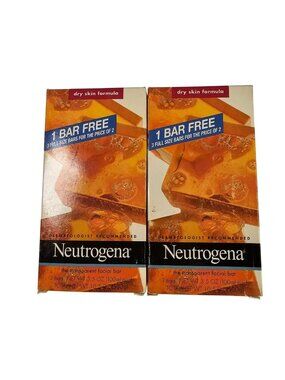 Neutrogena 6-Bars Transparent Facial Soap Dry Skin Formula 3.5oz Each (Two 3pk)